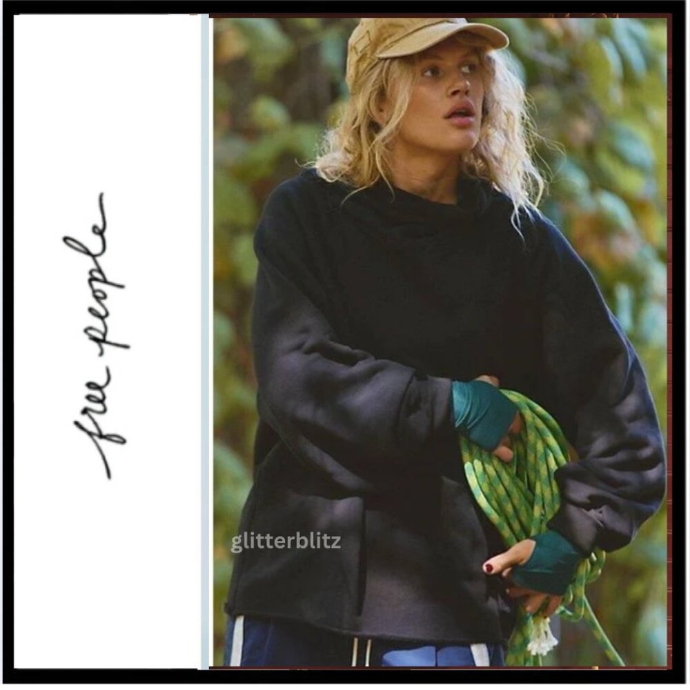 Free People Cutback Mock Neck Pullover Sweatshirt